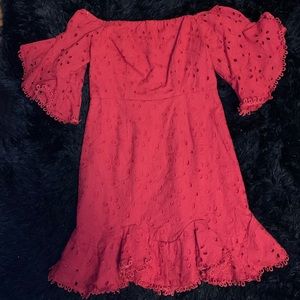Saints + Secrets red dress
